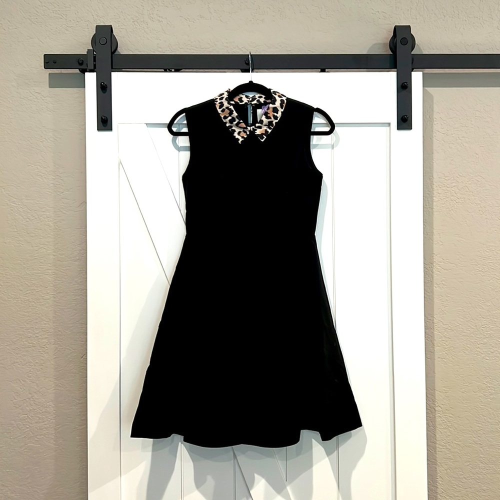 Black with leopard collar KATE SPADE dress